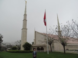 Hunter at temple